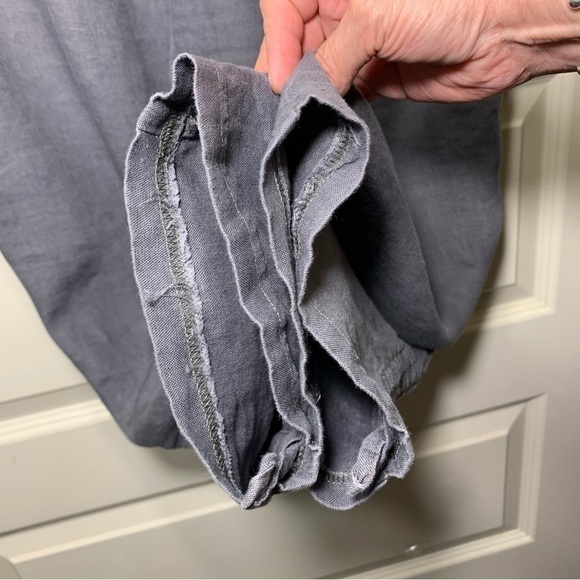 ELLEN Tracy Gray Linen Hi Rise Ankle Pants Pull on Jogger Elastic Band Sz L - Picture 12 of 14